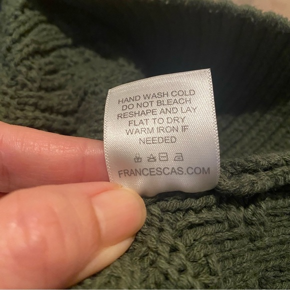 HARPER Francesca’s Women Sage Green Knit Balloon Sleeve Sweater Size Medium - Picture 7 of 7